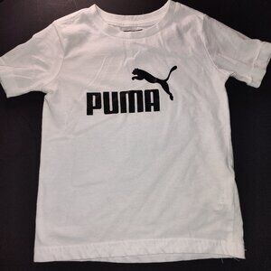 PRE-OWNED PUMA White Sporty UNISEX Short Sleeve T-Shirt Size 3T